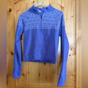 DSG Women's Purple Patterned Turtleneck Sweater